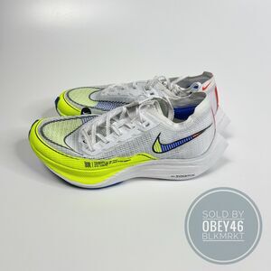 Nike ZoomX Vaporfly NEXT% 2 White Volt Blue CU4123-103  Size Women's 5